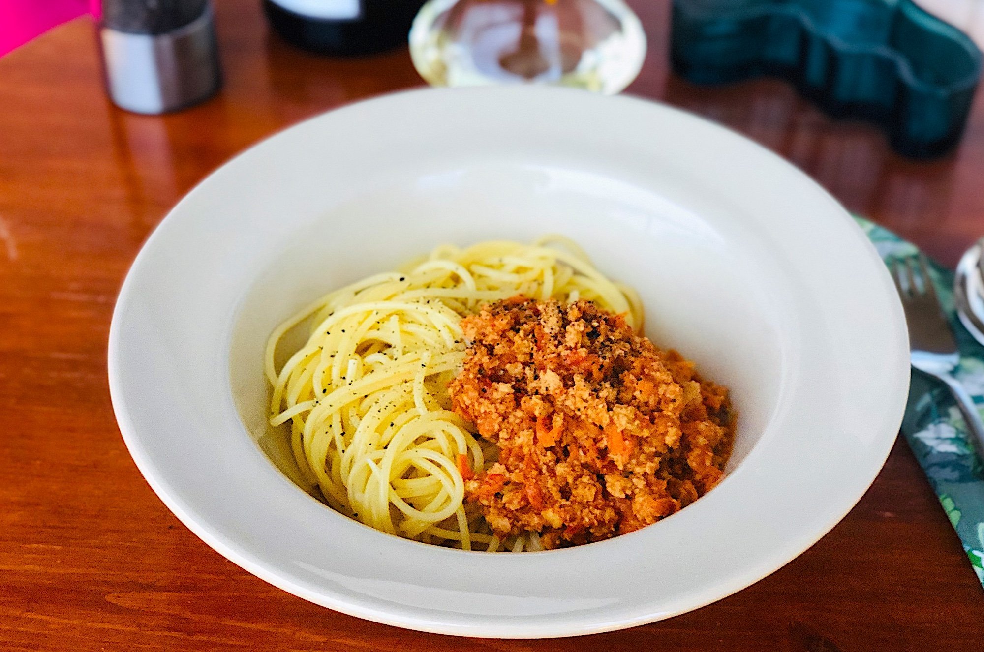 Recept på Gräddig pastasås med kycklingfärs 